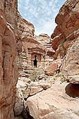 Petra - the Lion Triclinium, along the walk which climbs the Monastery 